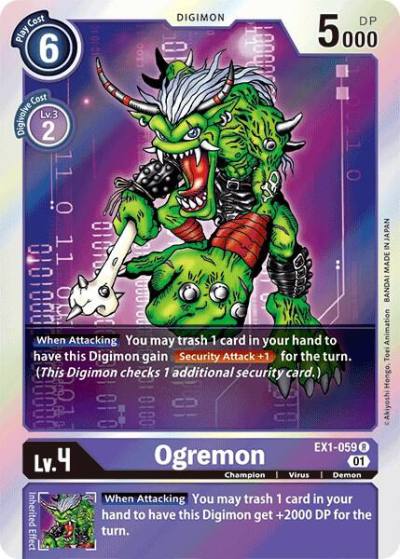 Ogremon EX1-059 R Classic Collection Digimon card