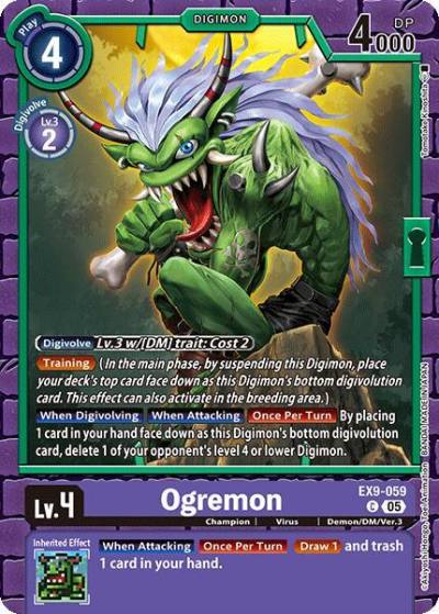 Ogremon EX9-059 C Versus Monsters Digimon card