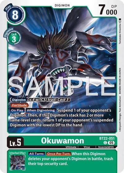 Okuwamon BT22-051 C Cyber Eden Digimon card