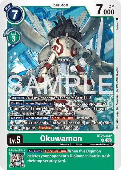 Okuwamon BT26-042 U Timeless Bonds Digimon card