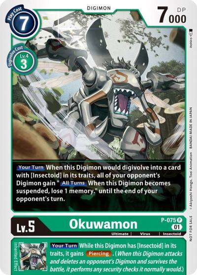 Okuwamon P-075 P Digimon Promotion Cards Digimon card