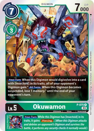 Okuwamon Winner Pack Blast Ace P-075 P Digimon Promotion Cards Digimon card