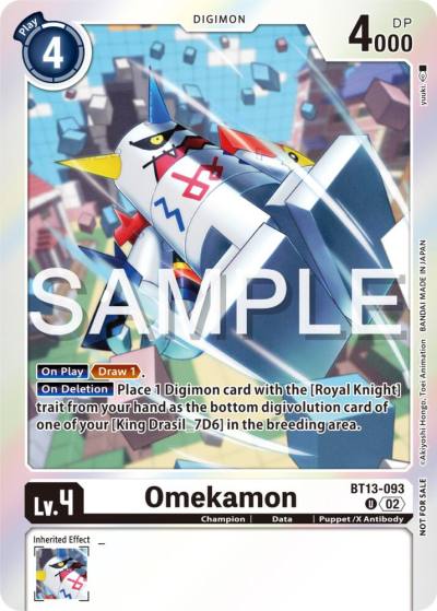 Omekamon Event Pack 6 BT13-093 U Versus Royal Knights Digimon card