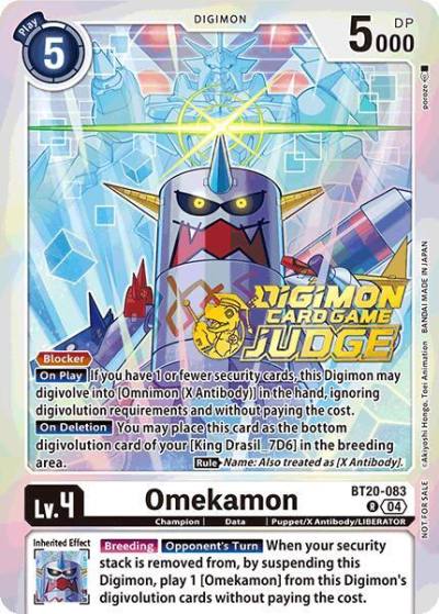 Omekamon Judge Pack 2025 Wave 1 BT20-083 R Release Special Booster 2.5 Digimon card