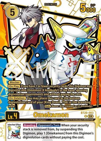 Omekamon Rare Pull BT20-083 R Dawn of Liberator Digimon card
