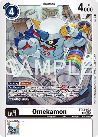 Omekamon Reprint BT13-093 U Advanced Booster Digimon Generation Digimon card