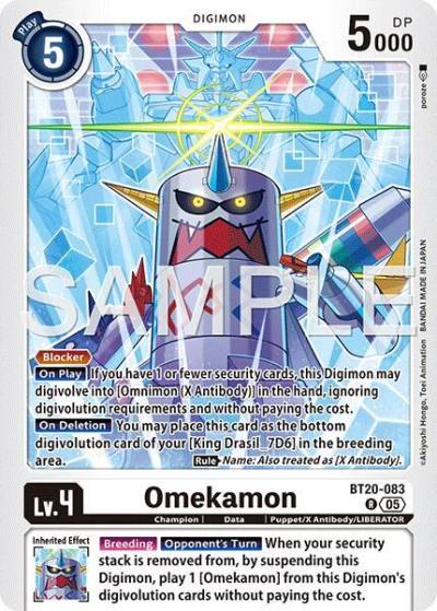 Omekamon Reprint BT20-083 R Advanced Booster Digimon Generation Digimon card
