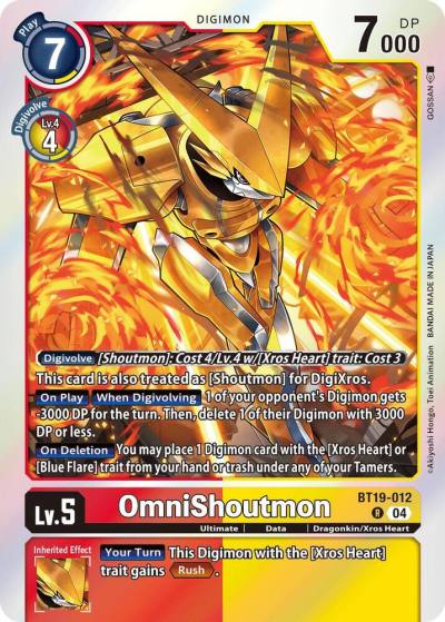 OmniShoutmon BT19-012 R Release Special Booster 2.5 Digimon card