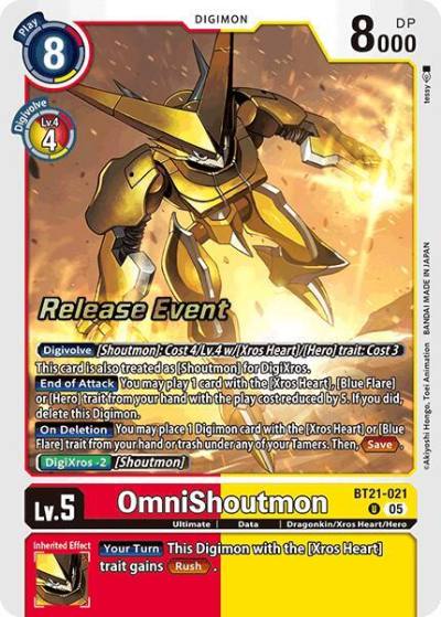 OmniShoutmon BT21-021 U World Convergence Release Event Cards Digimon card