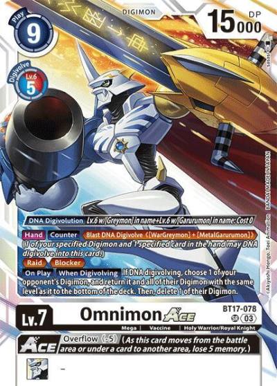 Omnimon ACE BT17-078 SR Secret Crisis Digimon card
