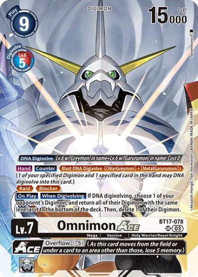 Omnimon ACE Omnimon Binder Set BT17-078 SR Secret Crisis Digimon card