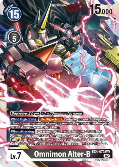 Omnimon Alter B EX4-073 SEC Alternative Being Booster Digimon card