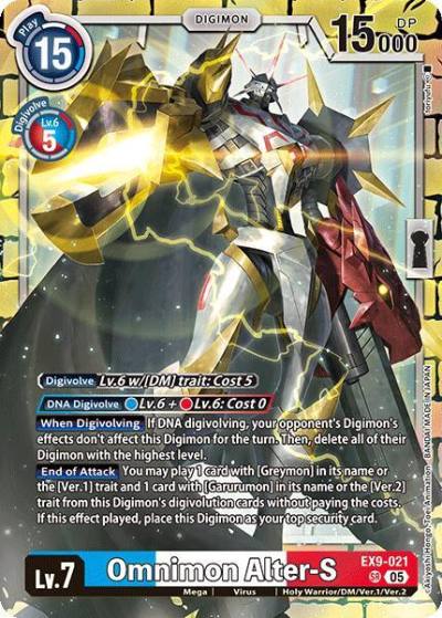 Omnimon Alter S EX9-021 SR Versus Monsters Digimon card
