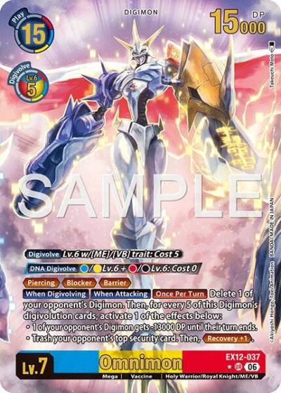 Omnimon Alternate Art EX12-037 UR Digital World Shambala Digimon card
