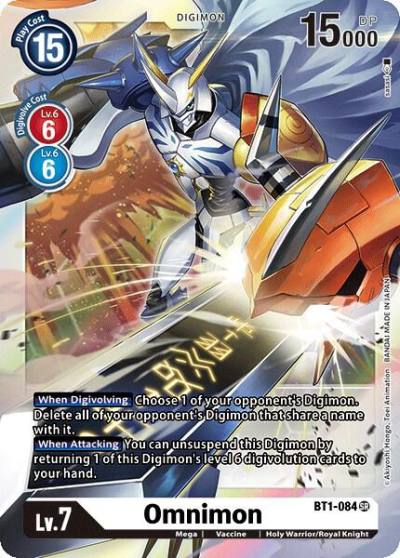 Omnimon BT1-084 SR Release Special Booster 1.0 Digimon card