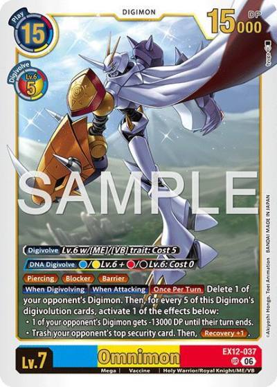 Omnimon EX12-037 UR Digital World Shambala Digimon card