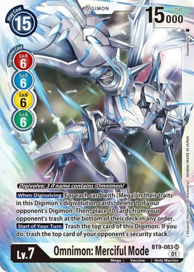 Omnimon Merciful Mode BT9-083 SR X Record Digimon card
