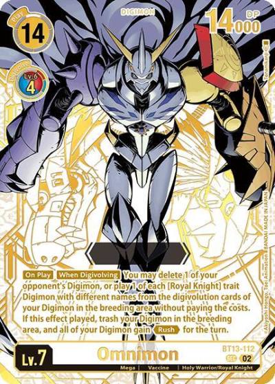 Omnimon Rare Pull BT13-112 SEC World Convergence Digimon card