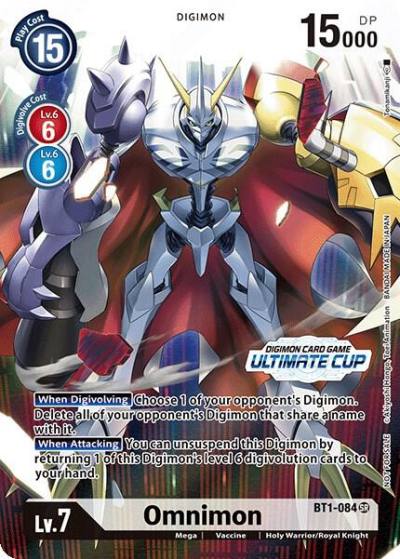 Omnimon Ultimate Cup 2022 BT1-084 SR Release Special Booster 1.0 Digimon card