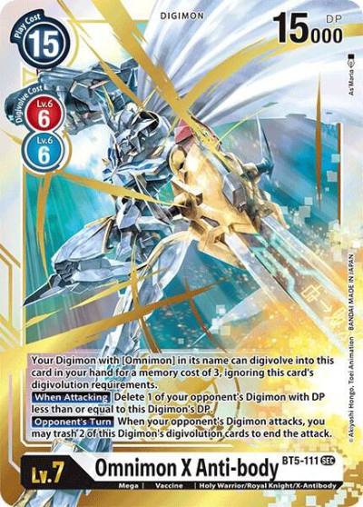 Omnimon X Anti body BT5-111 SEC Battle of Omni Digimon card