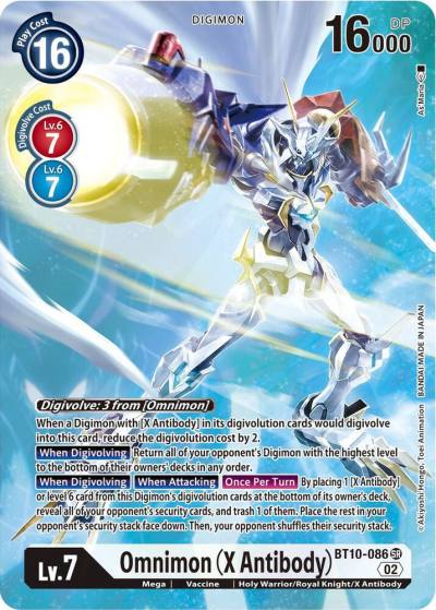 Omnimon X Antibody Alternate Art BT10-086 SR Xros Encounter Digimon card
