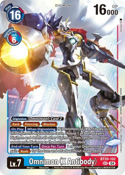 Omnimon X Antibody BT20-102 SEC Release Special Booster 2.5 Digimon card
