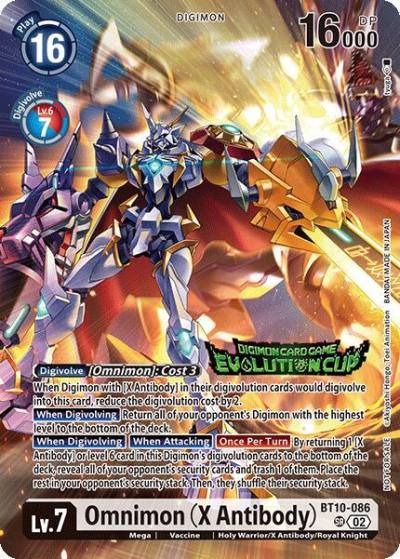 Omnimon X Antibody Evolution Cup 2025 Vol 1 BT10-086 SR Xros Encounter Digimon card