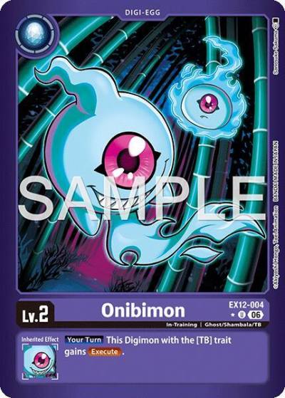 Onibimon Limited Foil EX12-004 U Digital World Shambala Digimon card