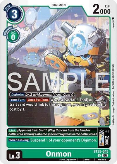 Onmon BT25-045 U Dual Revolution Digimon card