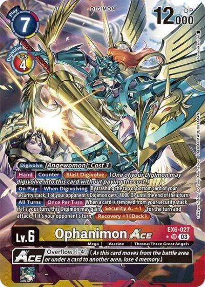 Ophanimon ACE Alternate Art EX6-027 SR Infernal Ascension Digimon card