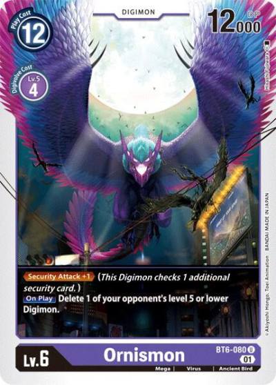 Ornismon BT6-080 U Double Diamond Digimon card