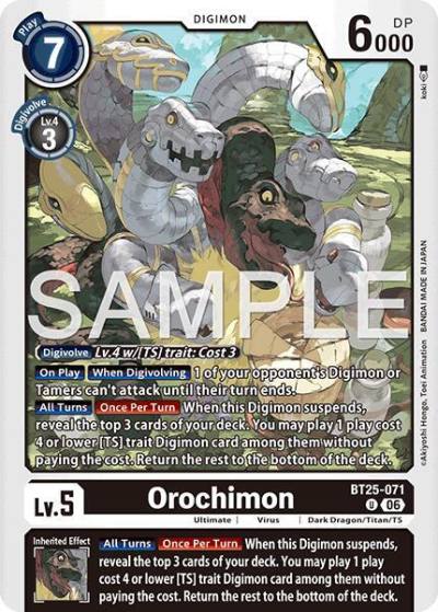 Orochimon BT25-071 U Dual Revolution Digimon card