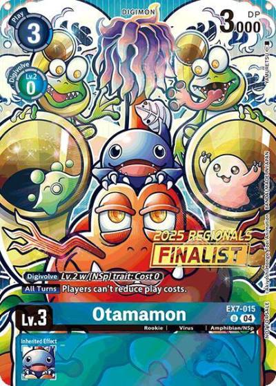 Otamamon 2025 Regionals Finalist EX7-015 U Digimon LIBERATOR Digimon card