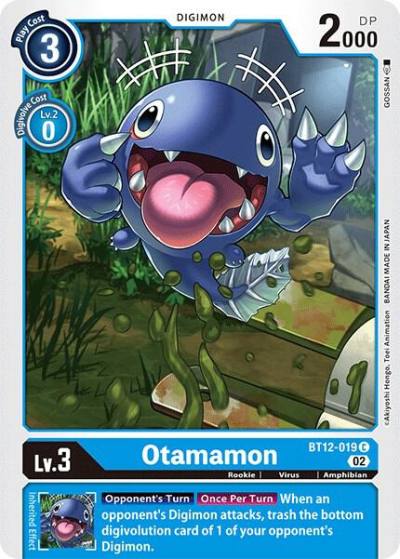 Otamamon BT12-019 C Across Time Digimon card