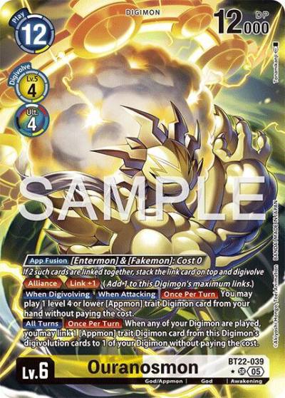 Ouranosmon Alternate Art BT22-039 SR Cyber Eden Digimon card