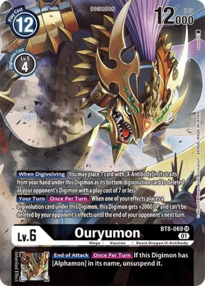 Ouryumon Alternate Art BT8-069 SR New Awakening Digimon card