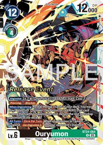 Ouryumon BT24-064 R Time Stranger Release Event Cards Digimon card