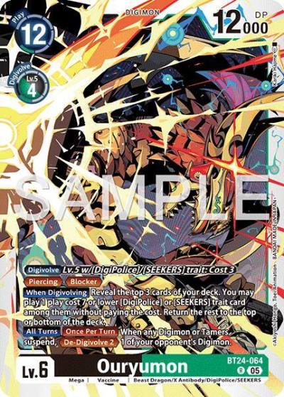 Ouryumon BT24-064 R Time Stranger Digimon card