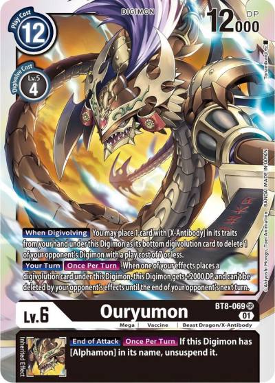Ouryumon BT8-069 SR New Awakening Digimon card