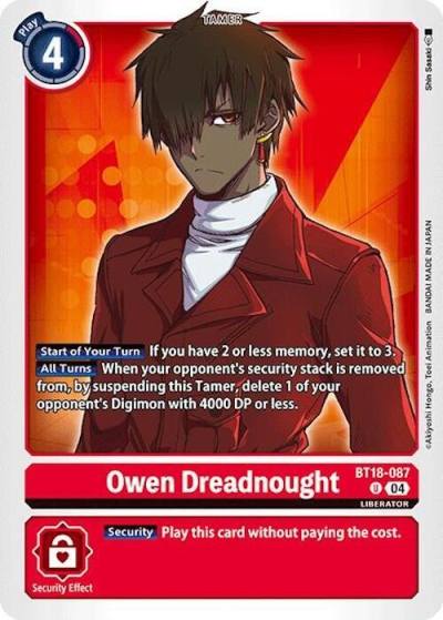 Owen Dreadnought BT18-087 U Release Special Booster 2.0 Digimon card
