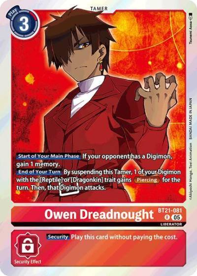 Owen Dreadnought BT21-081 R World Convergence Digimon card