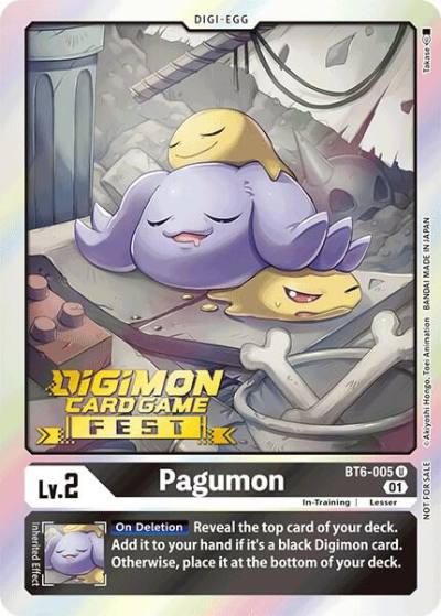 Pagumon Digimon Card Game Fest 2022 BT6-005 U Double Diamond Digimon card