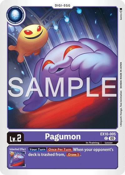 Pagumon EX10-005 C Sinister Order Digimon card