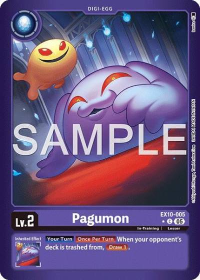 Pagumon Limited Foil EX10-005 C Sinister Order Digimon card