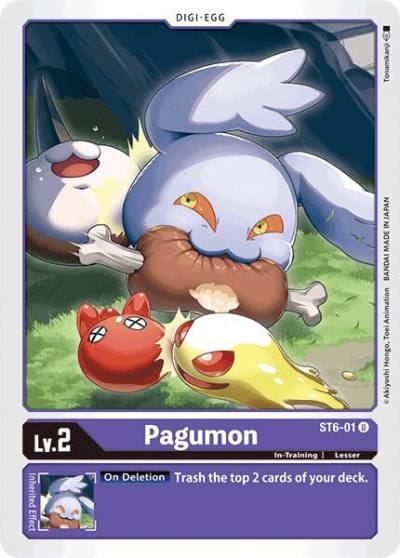 Pagumon ST6-01 U Starter Deck 06: Venomous Violet Digimon card