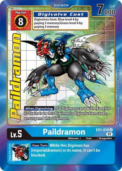 Paildramon Alternate Art EX1-019 R Classic Collection Digimon card