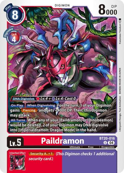 Paildramon BT20-016 U Release Special Booster 2.5 Digimon card
