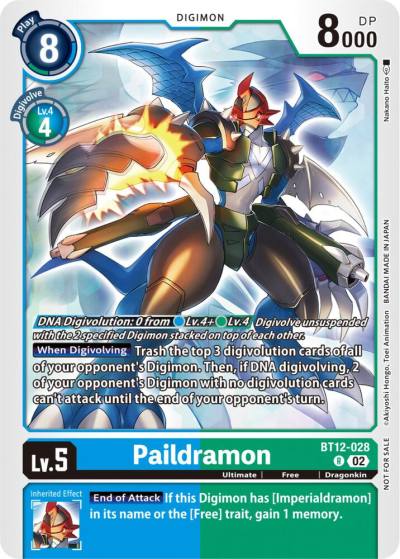Paildramon NYCC 2023 Demo Deck BT12-028 R Digimon Demo Deck Exclusive Cards Digimon card