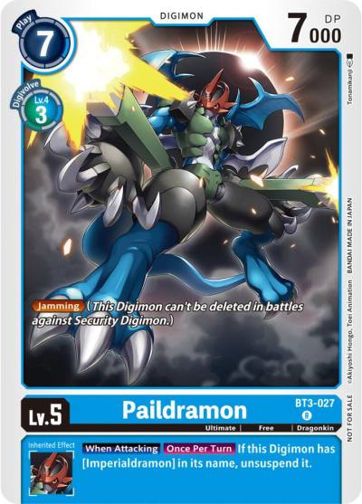 Paildramon NYCC 2023 Demo Deck BT3-027 R Digimon Demo Deck Exclusive Cards Digimon card