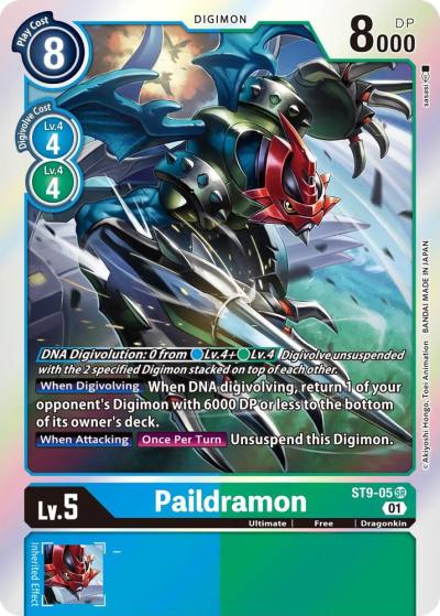 Paildramon ST9-05 SR Starter Deck 09: Ultimate Ancient Dragon Digimon card